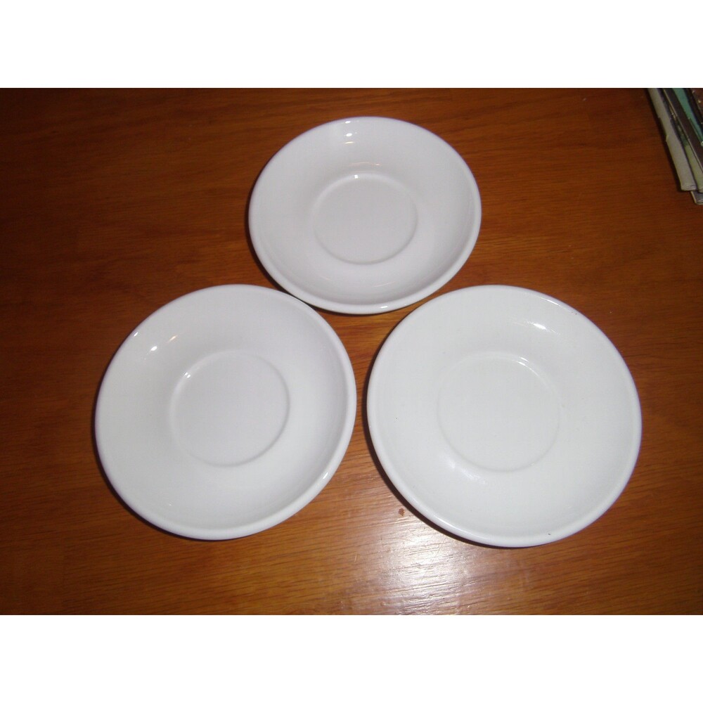 Three (3) ONEIDA Bone China Saucers Code C-05 White - Airlines??